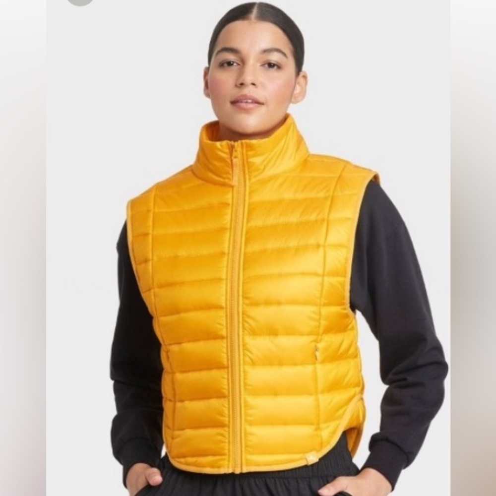Joy Lab - Mustard Sleeveless Puffer - Size M - NWT